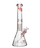 Red Eye Glass 15" 7mm Thick Tree Perc Beaker Bong