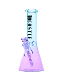 Castle Glassworks 12" 5mm Thick Multi-Coloured Beaker Bong