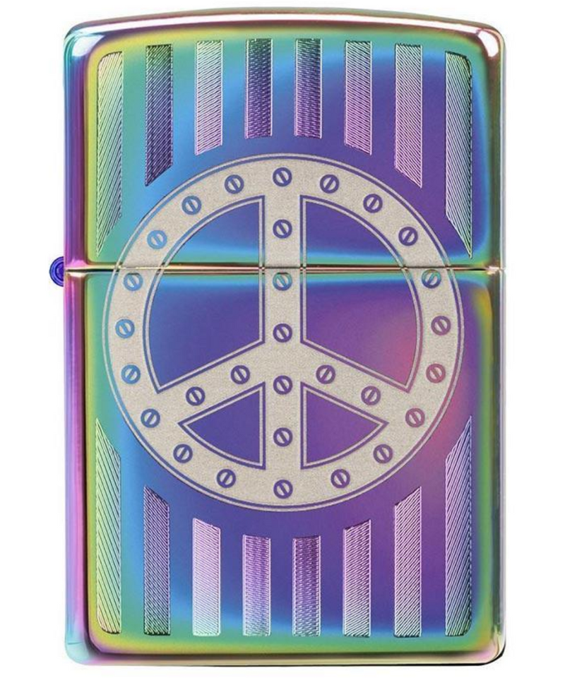 Zippo Rivit Peace Sign Lighter