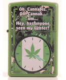 Zippo Smokers Clock Green Lighter