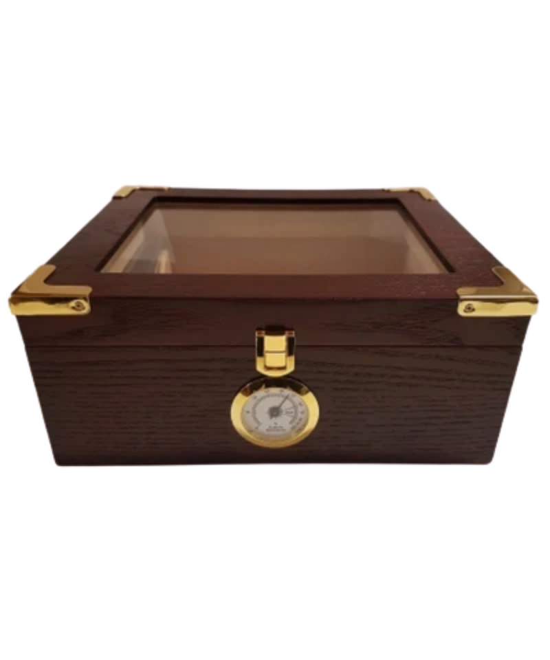 Capri Elegant Glass Top Humidor 50 Count
