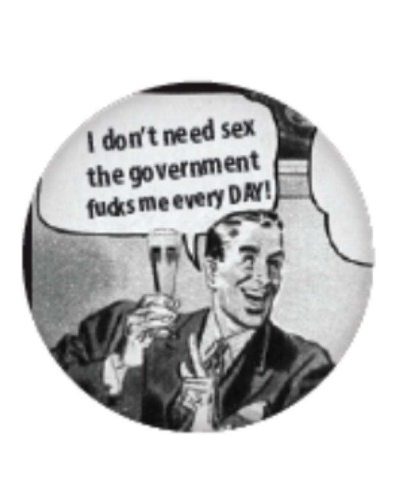 I Don't Need Sex..Gov't Fucks Me Magnet Large