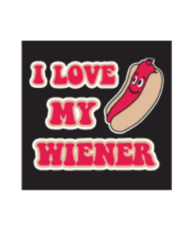 I Love My Weiner Sticker