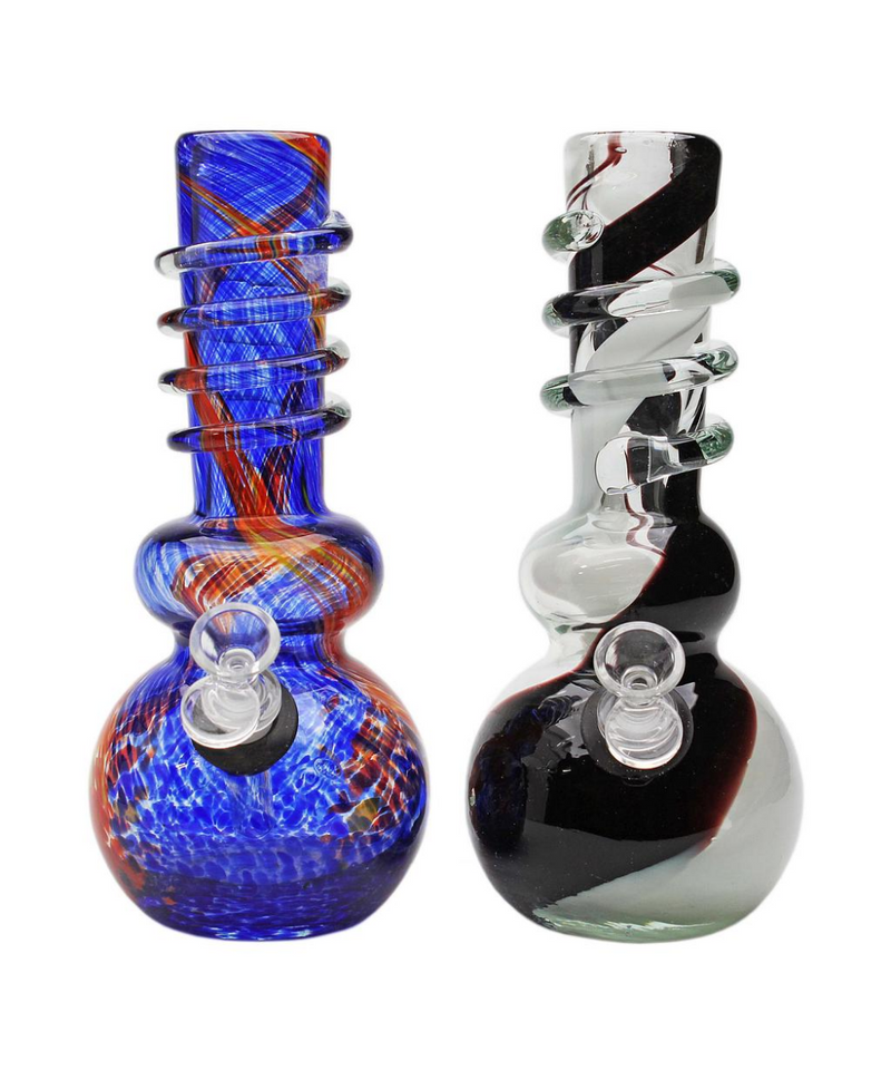 Genuine Soft Glass Double Bubble Base Bong – Gord's Smoke Shop