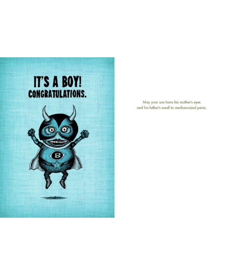 Baldguy Greeting Cards - It's A Boy!