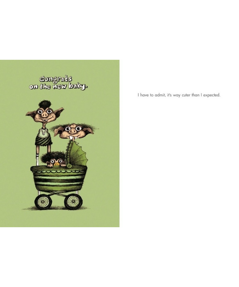 Baldguy Greeting Cards - Congrats On The New Baby