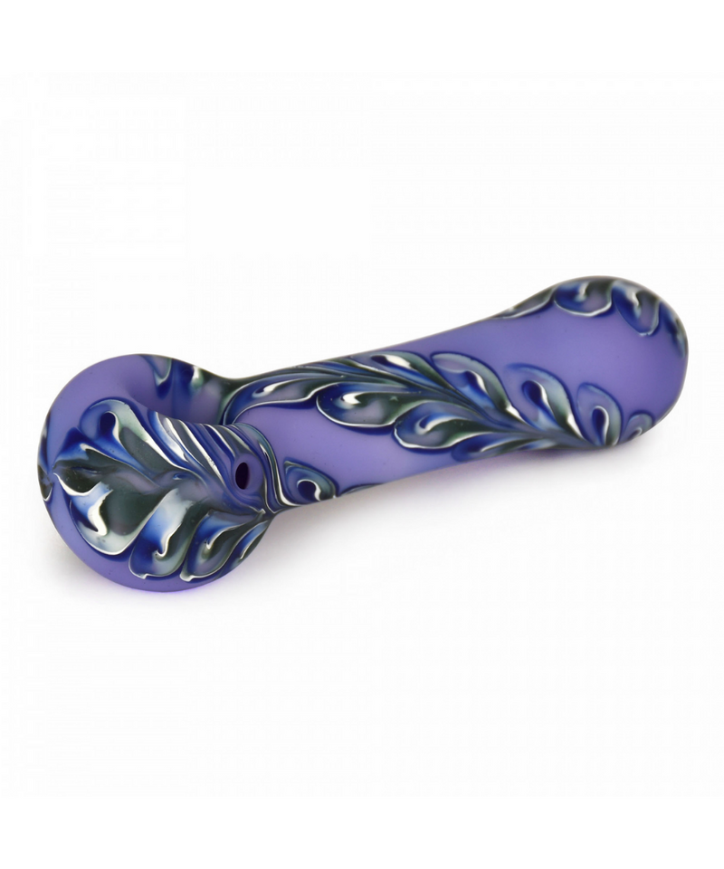 Red Eye Glass Frosted Purple Paisley Pipe