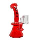 Castle Glassworks Coloured Showerhead Perc Oil Rig