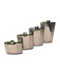Brushed Chrome With Shiny Strip Flasks Assorted Sizes