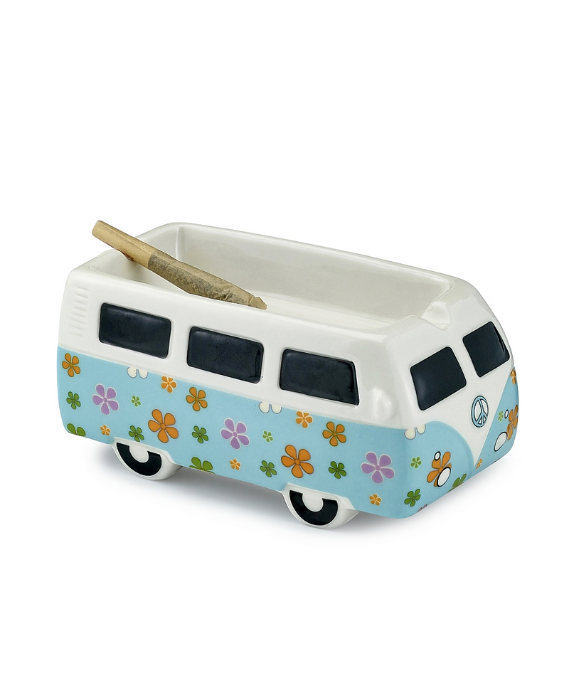 Ceramic Flower Power Bus Ashtray