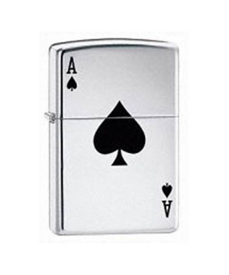 Zippo Lighter Lucky Ace High Polished Chrome
