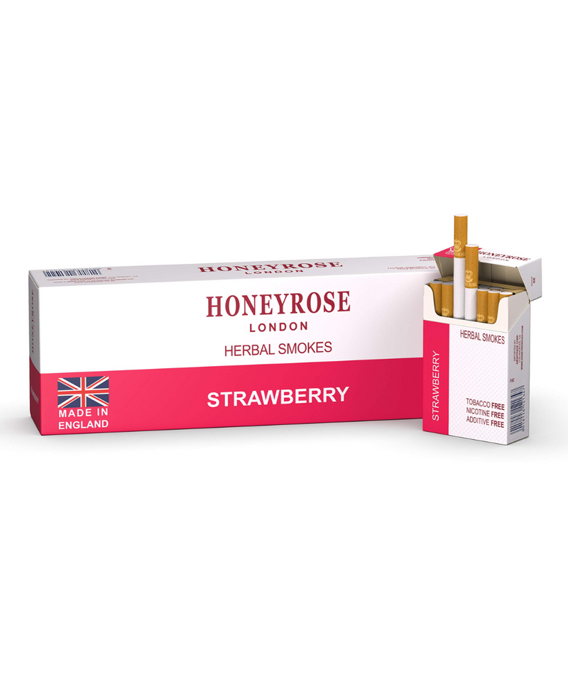 Honeyrose Herbal Cigarettes Strawberry Carton