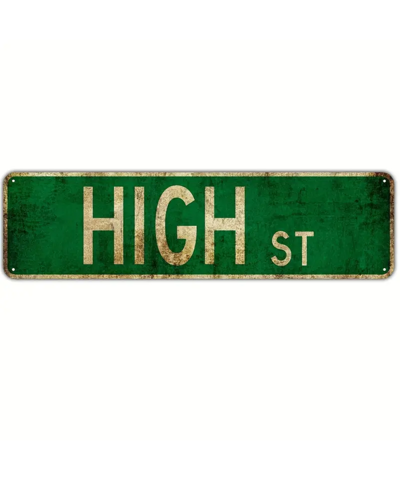 High Street Tin Sign