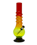 10" Rasta Coloured Ring Acrylic Bong