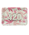 Pink 420 Pot Leaf Small Metal Rolling Tray