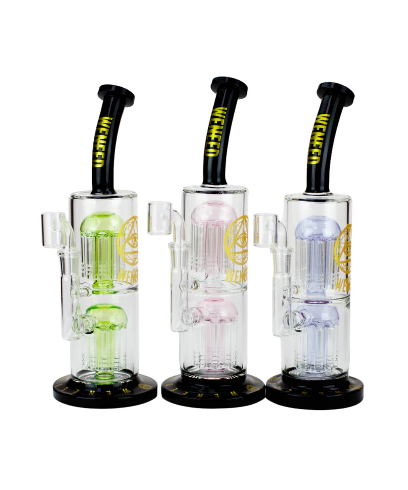 Weneed Double Tree Perc Glass Oil Rig