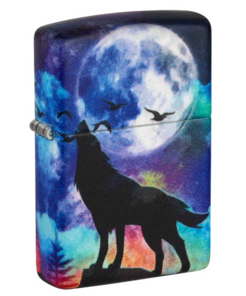 Colourful Wolf Design Zippo Lighter