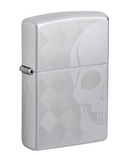 Zippo Half Skull Street Chrome