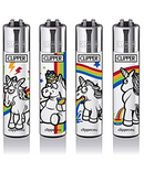 White Unicorn Clipper Lighter