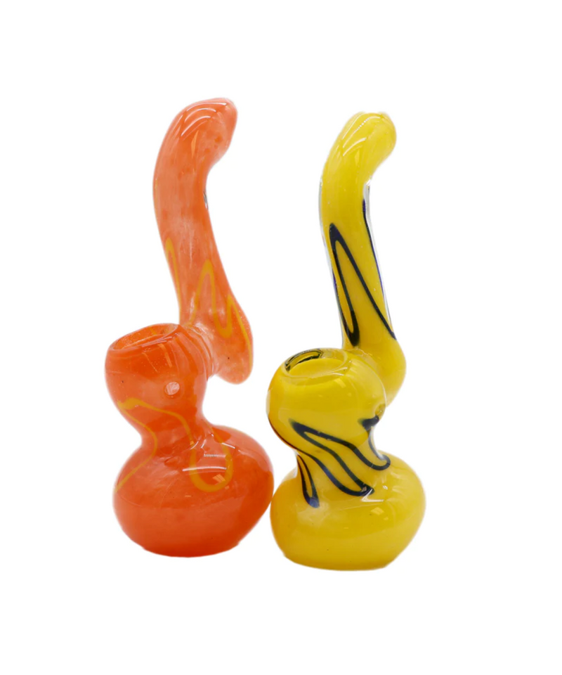 6" Two Toned Glass Bubbler