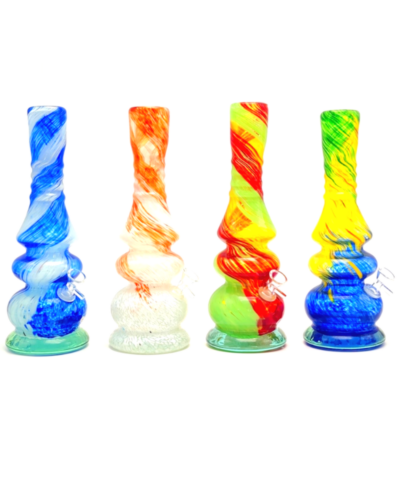 12" Coloured Soft Glass Bong