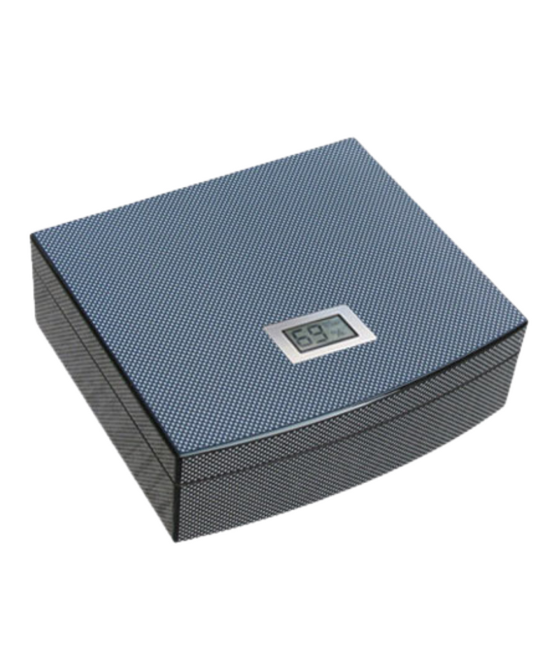 Carbon Fiber Hard Top Humidor 25ct With Digitial Hygrometer