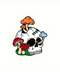 Skull Mushrooms Pin