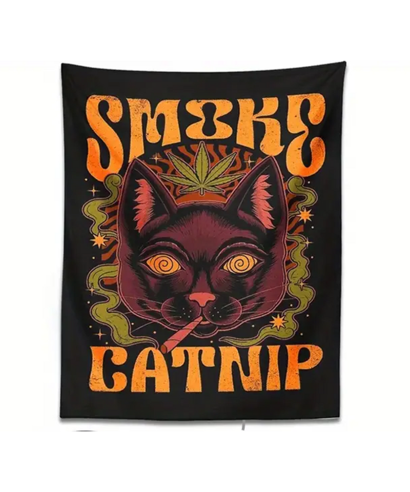 Smoke Catnip Tapestry