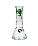 6" Clear Mini Soft Glass Skull Decal Bong