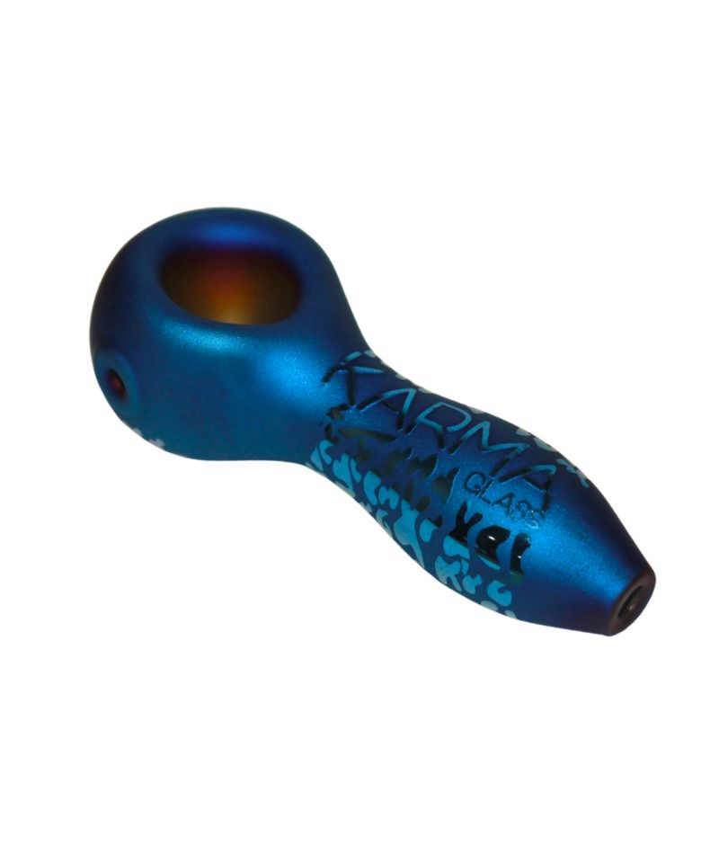 4" Karma Blue Metallic Sandblasted Handpipe