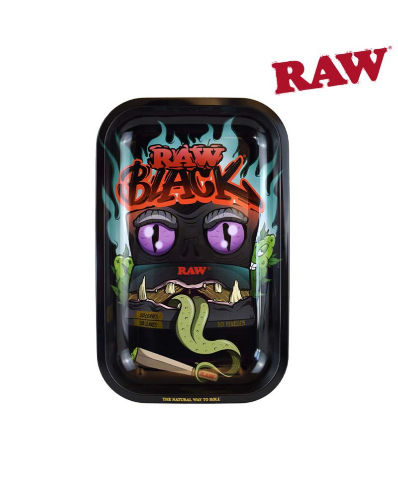 Raw Black Monster Small Rolling Tray