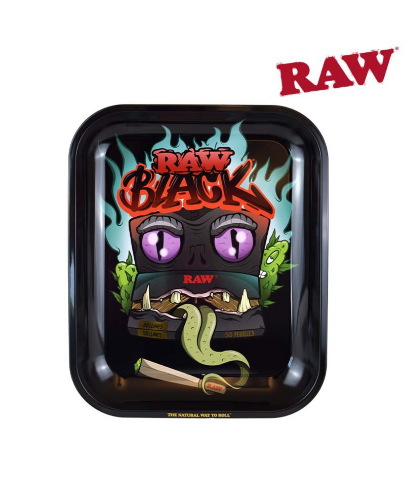 Raw Black Monster Large Metal Rolling Tray