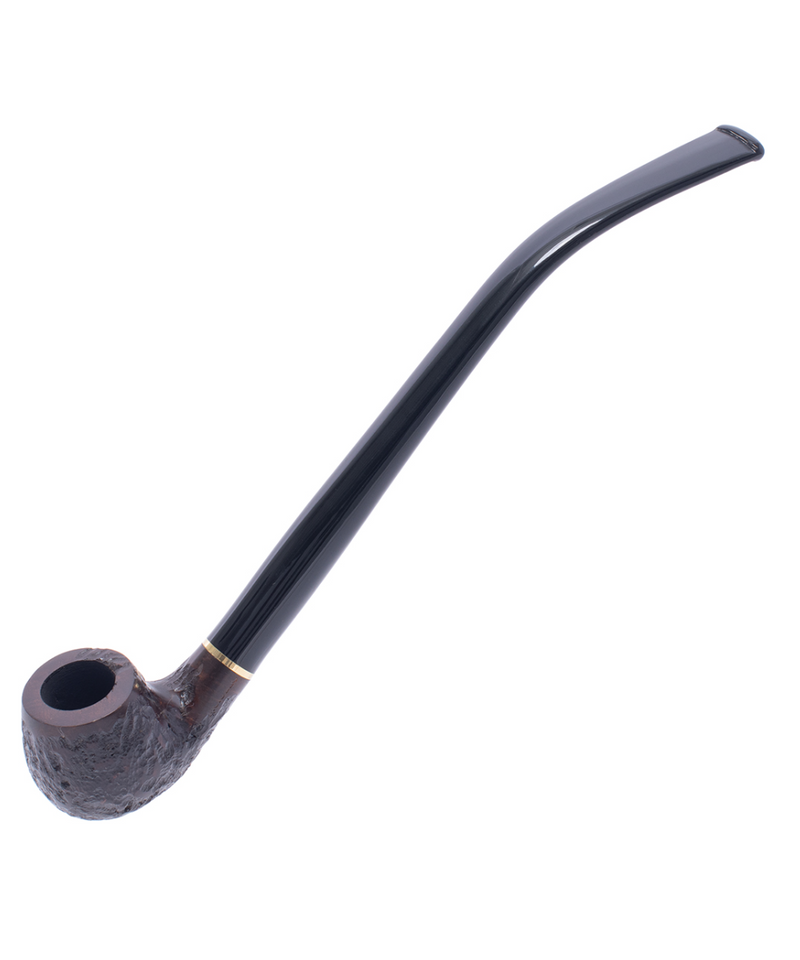 10.5" Black Briar Churchwarden Tobacco Pipe