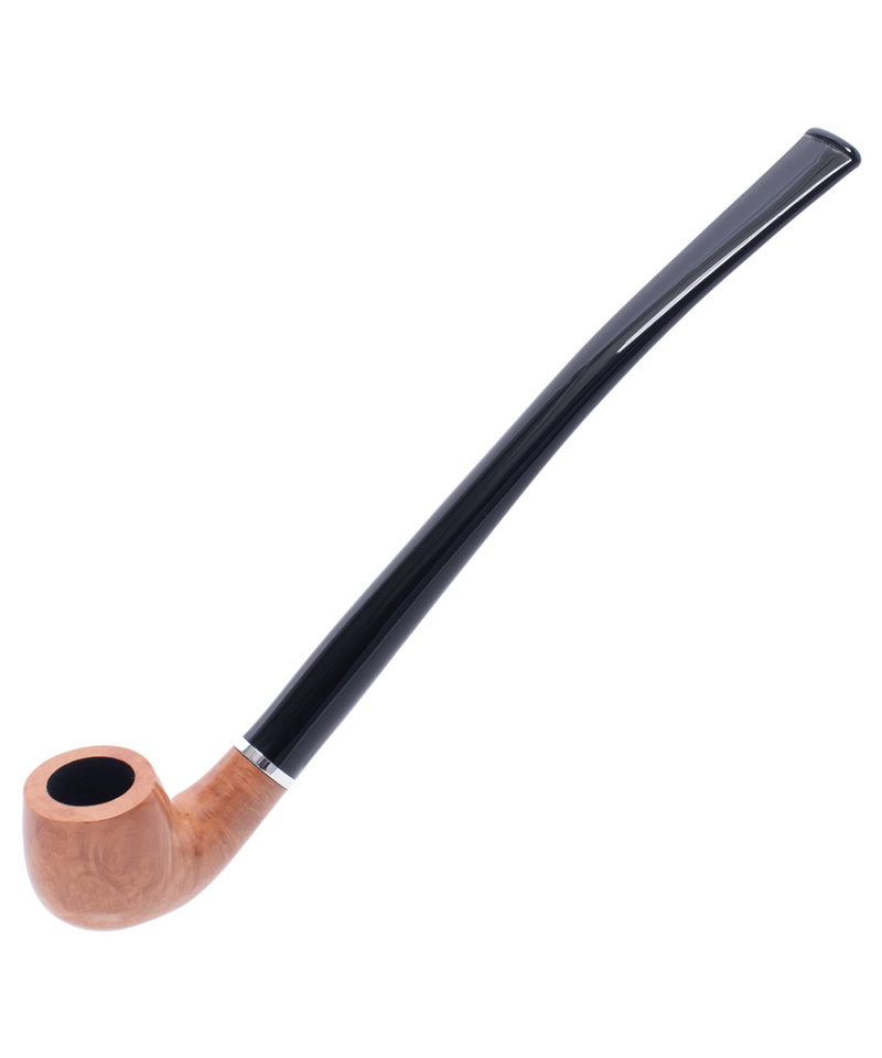 10.5" Brown Briar Churchwarden Tobacco Pipe