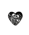 Skeletons Kissing Heart Shaped Pin