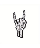 Rock On Skeleton Hand Pin