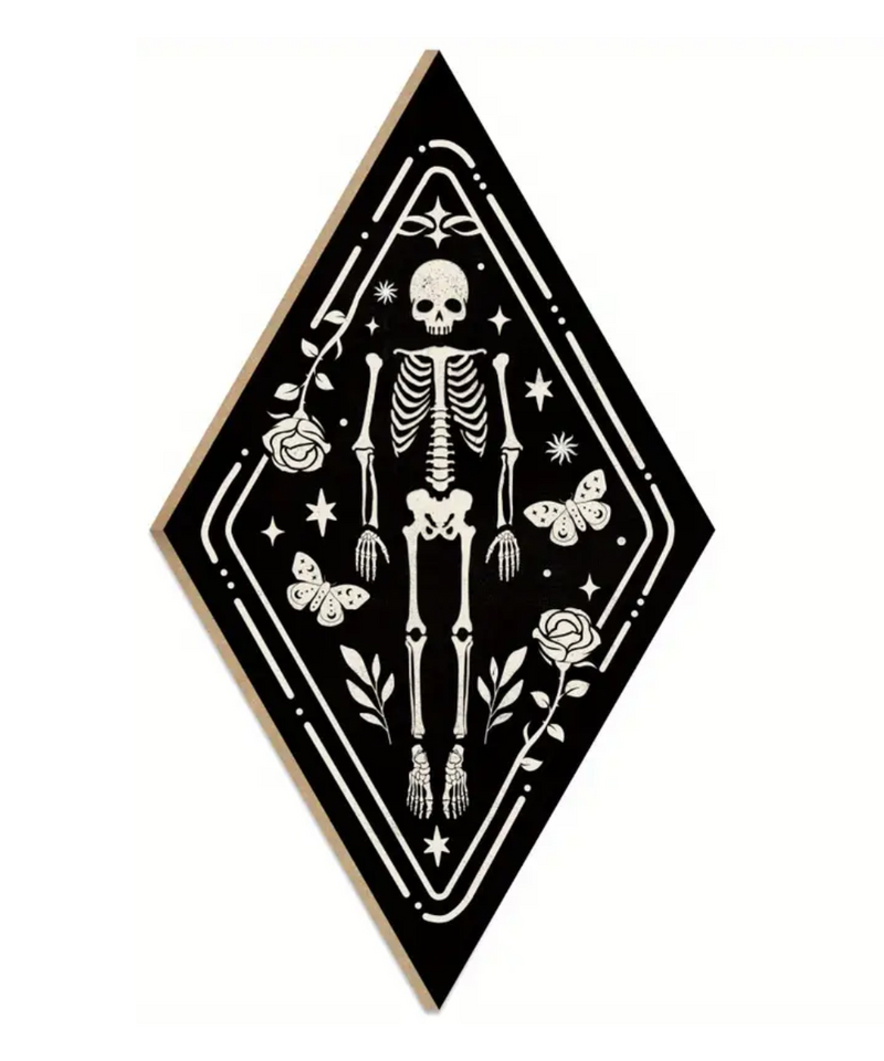 Skeleton Wooden Hanging Plaque