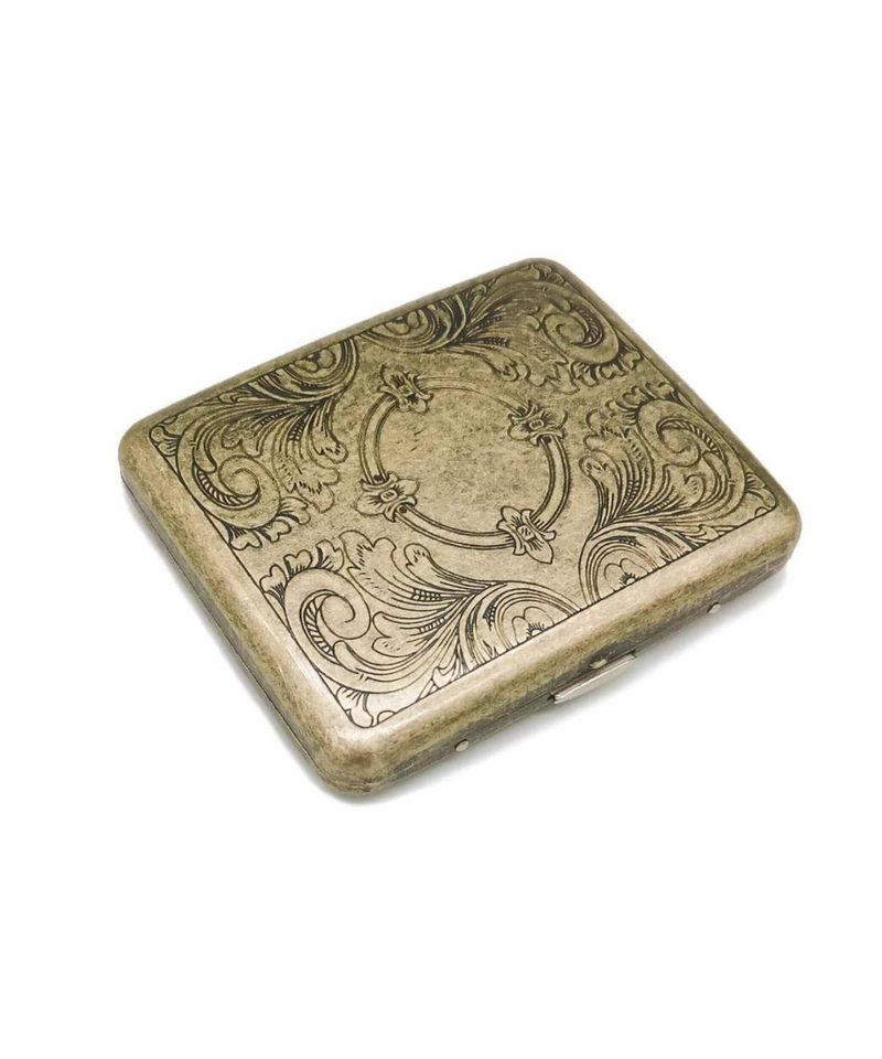 Brass Metal Cigarette Case With Gift Box