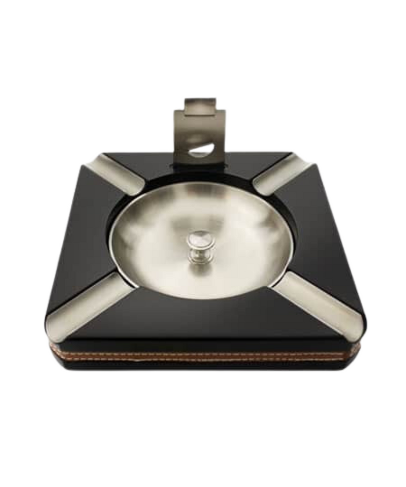 Square Cigar Ashtray With Cutter