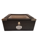 Capri Elegant Black Glasstop Humidor