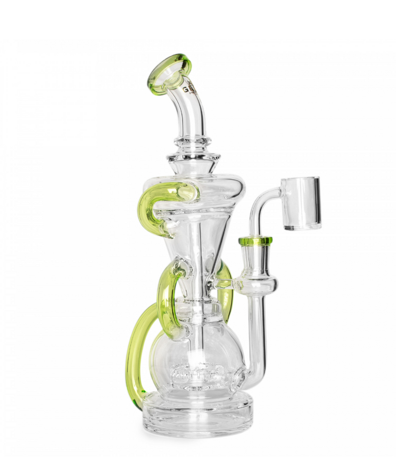 Gear 10" Triple Uptake Dual Chamber Recycler Dab Rig