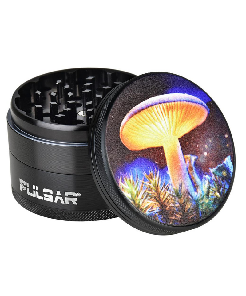 Pulsar 2.5" Mystical Mushroom 4-Piece Metal Grinder