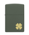 Matte Green 4 Leaf Clover Zippo Lighter