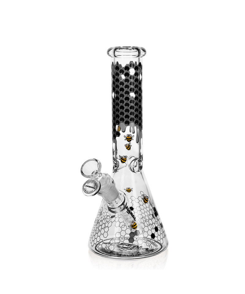 Arsenal 10" 5mm Thick Nectar Bee Glass Beaker Bong