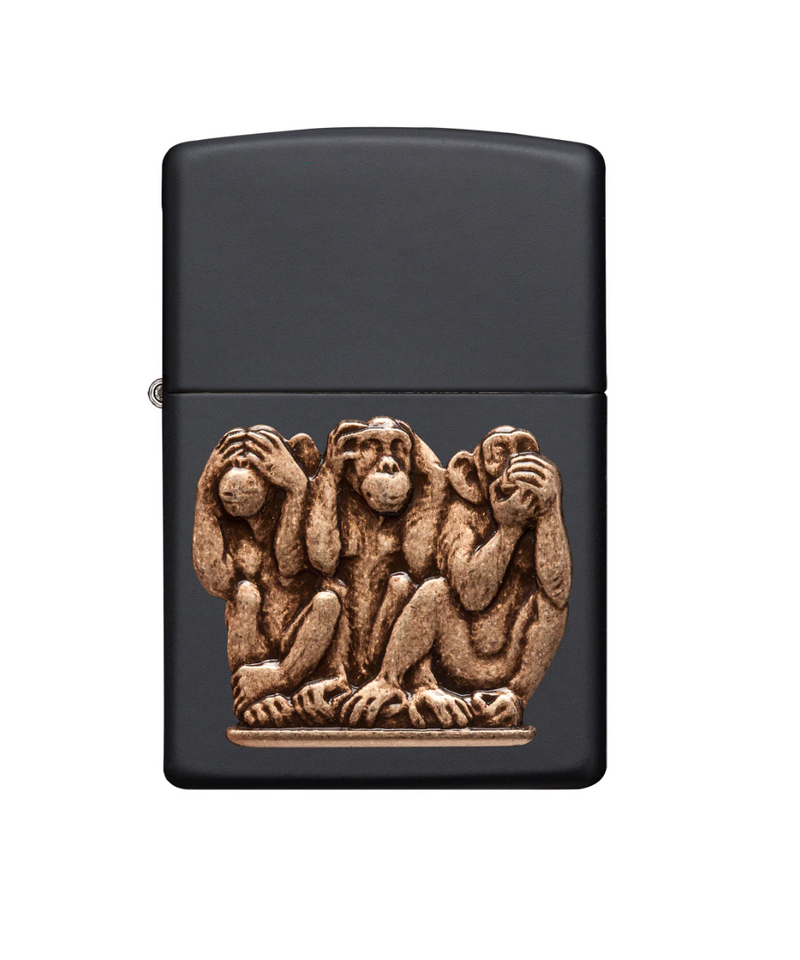 Three Monkeys Zippo Lighter