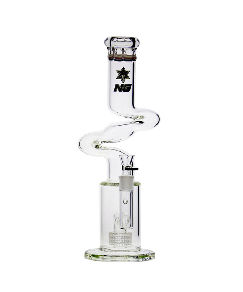 Nice Glass 16" Matrix Perc Zong Glass Bong