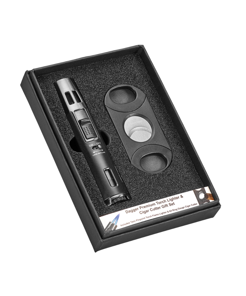 Vertigo Torch Lighter & Cutter Gift Set