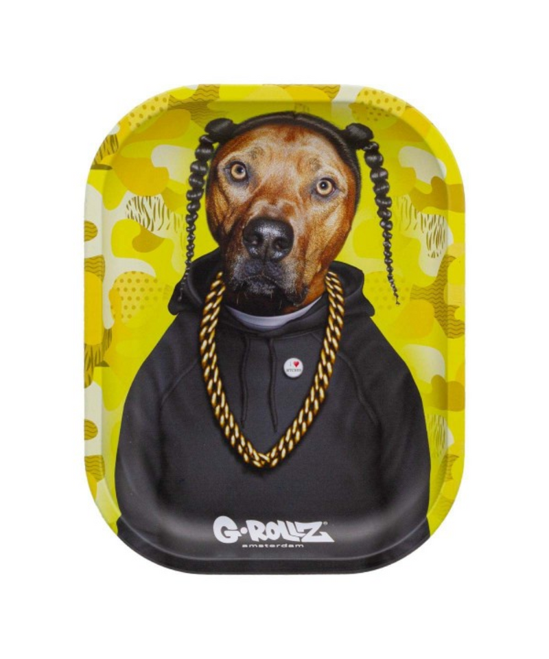 G-Rollz Rock Rap Small Metal Rolling Tray