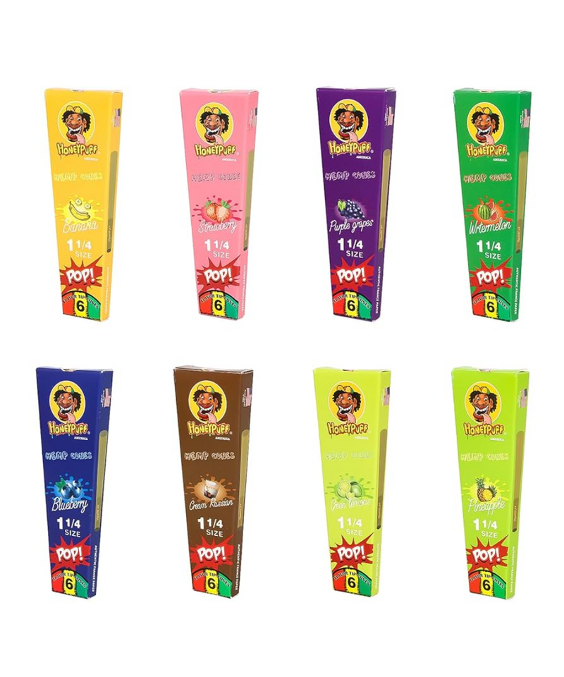 HoneyPuff Pre-Rolled 1 1/4 Cones With Pop Filter 6pk