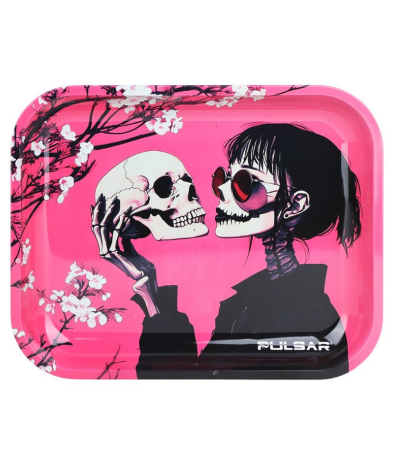 Pulsar Sakura Skulls Large Metal Rolling Tray